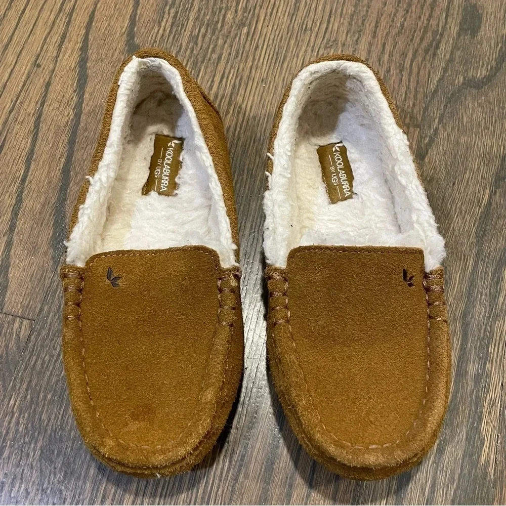 Koolaburra by UGG Suede Moccasin Slipper Shoes Size 12 Brown